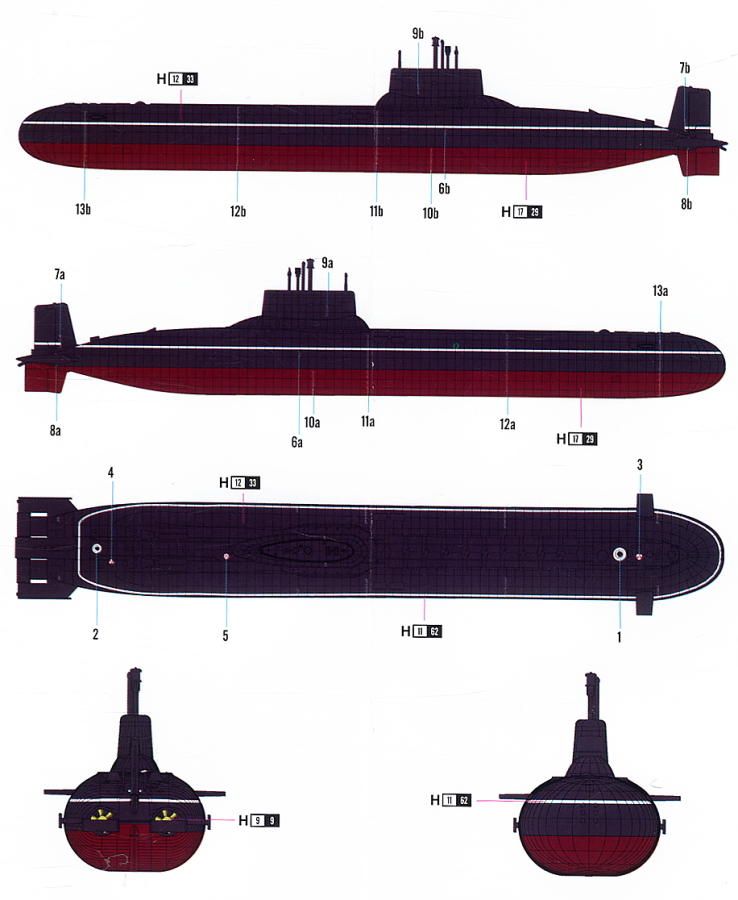 1:700 Russische Marine Typhoon - Model Kit Yacht recensie en prijs